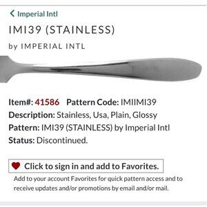 Set Of 4 Imperial Intl Stainless Steel Glossy iced tea Spoons IMI39 Pattern Code